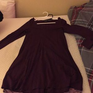 EXPRESS Purple casual v neck dress
